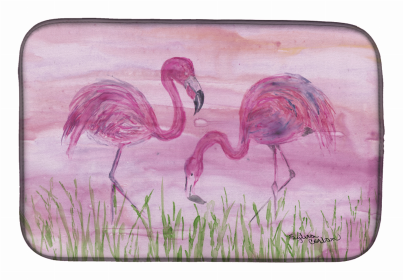 Bird Art Dish Drying Mat