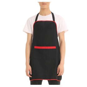 [Black] Durable Aprons Cafe Aprons Sleeveless Working Apron for Men