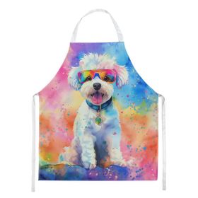 Bichon Frise Hippie Dawg Multicolor Apron