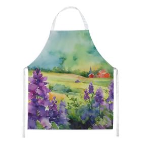 NEW New Jersey Violet in Watercolor Apron
