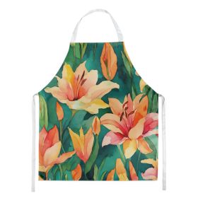 Lilies in Watercolor Apron