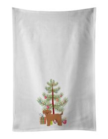 NEW Shi Chi Christmas Tree Kitchen Towel Set of 2 White Dish Towels