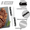 49-Piece Silver Flatware Set with Steak Knives and Dinner Forks