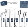 Bestdin 24 Pieces Silverware Set with Steak Knives