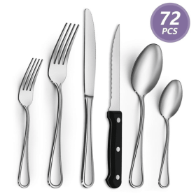 Bestdin 72 Pieces Silverware Sets Service for 12