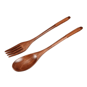 Uxcell Kitchenware Cutlery Non-slip Handle Spoon Fork Set