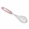 Egg Beater Manual Hand Mixer Red Stainless Steel Wire Whisk