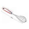 Egg Beater Manual Hand Mixer Red Stainless Steel Wire Whisk