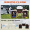 VEVOR Camping Kitchen Table, Folding Outdoor Cooking Table