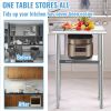 VEVOR Stainless Steel Prep Table, 24 x 18 x 36 Inch, 600lbs Load Capacity