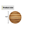 Round Teak Cutting Board BF02003_S 15.75 INCH, Pack of 5