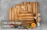 Round Teak Cutting Board BF02003_S 15.75 INCH, Pack of 5
