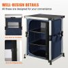 VEVOR Camping Kitchen Table w/ 3-Tier Storage Organizer