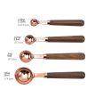 Rose Gold Measuring Cups and Spoons Set, Copper Pink Stainless Steel