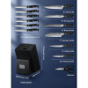 D.Perlla Knife Set, 14PCS German Stainless Steel Kitchen Knives Block Set