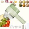 1pc 4 In 1 Vegetable Chopper Handheld Electric Vegetable Cutter