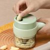 1pc 4 In 1 Vegetable Chopper Handheld Electric Vegetable Cutter