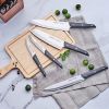 Knife Sets with Block; 15-Piece Kitchen Knife Set with Sharpener