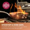Hammered 10 inch, Non-Stick Frying Pan with Lid, Copper