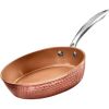 Hammered 10 inch, Non-Stick Frying Pan with Lid, Copper