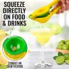 Metal 2-In-1 Lemon Lime Squeezer - Hand Juicer Lemon Squeezer