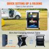 VEVOR Camping Kitchen Table w/ 3-Tier Storage Organizer