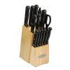 Oceanstar KS1187 Traditional 15-Piece Knife Set with Block