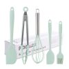 Silicone Cook Utensils;  5 Piece Kitchen Cooking Set