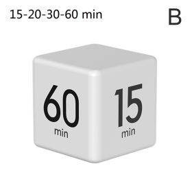 Digital Display Alarm Clock Time Management Cubed Shaped (Color: White, Ships From: China)
