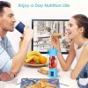 1pc Portable 6 Blades In 3D Juicer Cup, USB Rechargeable