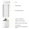15.2OZ Portable Fruit Blender with 6 Blades Rechargeable Juice Cup