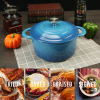 COOKWIN Enameled Cast Iron Dutch Oven with Self Basting Lid